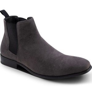 Montique  Suede  Grey Slip On Chelsea Boots   S-50